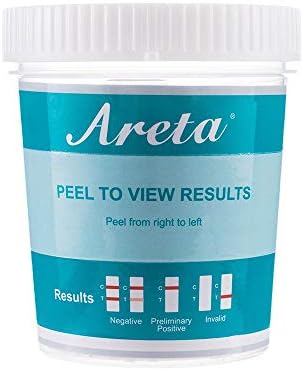 5 Pack Areta 5 Panel Instant Drug Test Kits Cups - Testing Marijuana (THC), COC, OPI 2000, AMP, BZO - Urine Drug Screen - #ACDOA-754
