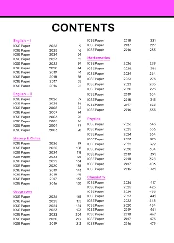 Image of Gurukul by Oswal ICSE 10 Years Solved Papers Class 10 Exam 2027 | Yearwise Board Papers 2016-2026 | Physics, Chemistry, Maths, Biology, History &Civics, Geography, English I & II,Hindi|Syllabus