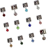 Saiyana Paquete de 12 pulseras italianas modulares de acero inoxidable, accesorios de joyería, adecuado para amantes de la joyería, pulsera italiana con dijes