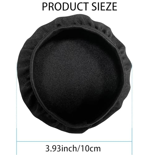 Cubiertas para orejeras de auriculares, funda elástica de tela flexible y lavable, 2 pares, tamaño grande miniatura 2