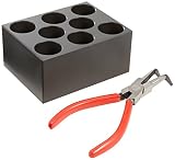 Witeg Heizblock BLC008 8 Löcher 50ml konische Reaktionsgefäße, Ø28,9x42mm leicht konischer Boden, für Blockthermostat HB-48/-96/R-48