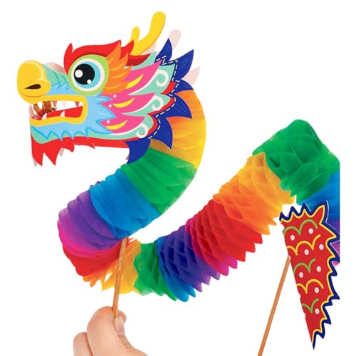 Dragón de año nuevo chino, dragón de papel creativo hecho a mano