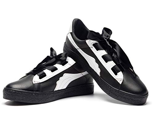 Hotroad Damen Fashion Sneakers Low Top Women Tennisschuhe Sommer Turnschuhe Klassisch Mode Marken Schuhe Krankenhaus Tennis Walking Casual Atmungsaktive Segeltuchschuhe, Schwarz & Weißs / 35 EU Cover