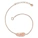 Produktbild Glanzstücke München Damen-Silberarmband Feder Sterling Silber rosévergoldet 17,5 + 3,5 cm - Armketten mit Feder-Anhänger roségold vergoldet Freundschaftsarmbänder Silber Armband mit Anhänger
