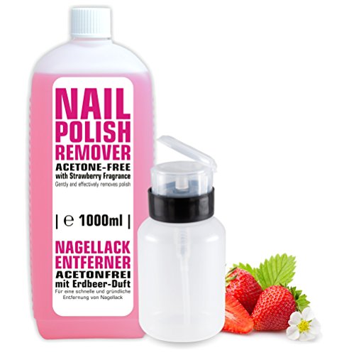NAILFUN Nail Polish Remover (Nagellackentferner) 1 Liter ACETONFREI + Pumpflasche – Bild 3