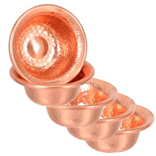 LIFKOME Copper Offering Bowl Set of 4 Buddhist Water Offering Bowl