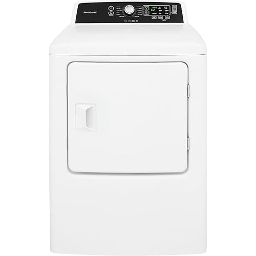 Frigidaire FFRG4120SW 6.7 cu. ft. Large Capacity Free Standing Gas Dryer, 10 dry cycles, Quick Dry, Active Wear, Sanitize, Eco Dry, Anti-Wrinkle, Reversible Door option, in White