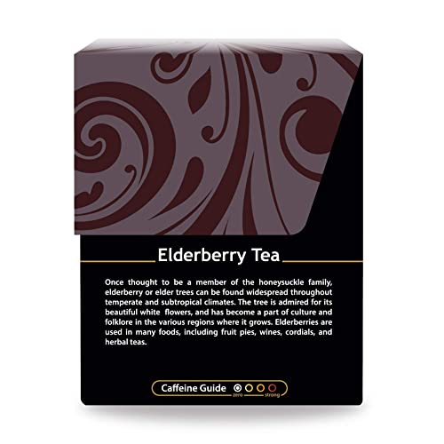 Buddha Teas Organic Elderberry Tea - Kosher, Caffeine-Free, Gmo-Free - 18 Bleach-Tea Bags, Pack Of 3 #TOP2
