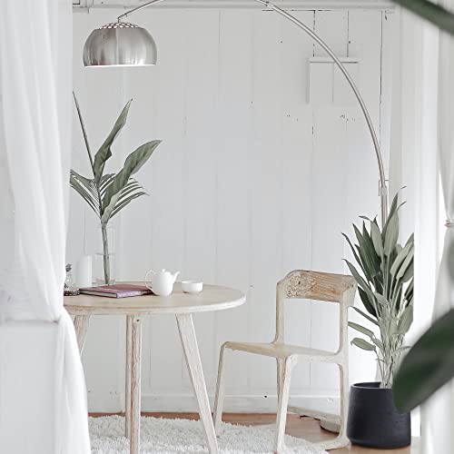 Copenhagen Matt Black Ceramic Plant Pot Set Of 2-9" And 6" Ceramic Cement Planters For Indoor & Outdoors - Textured Effect - Large & Medium Plant Pots #TOP3