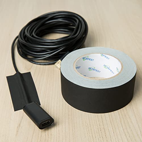 Fetefest Gaffers Tape 4 inch Black, 2/Pack, 30Yards Each, Heavy Duty, Professional Grade Large Gaffer Tape, Non-Reflective No Residue Hand Tear Self-Adhesive (4 inch Black, 2 Rolls) by Fetefest - Image 6