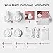Momcozy Breast Pump S12 Pro Quick, Hands-Free Wearable & Wireless Pump, with DoubleFit Hybrid Flange, 3 Modes & 9 Levels Electric Pump Portable, Smart Display, 2 Count, Cozy White