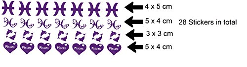 Pisces Zodiac Collection (Pisces Stickers Purple)