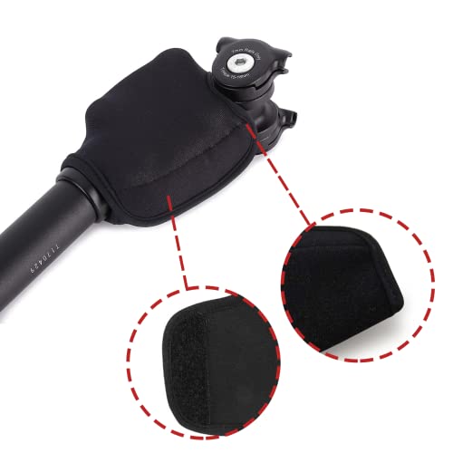 2 Pcs SattelstüTze Schutz für Suntour, Neoprenmanschette Sattelstütze Schutz Verhindern Sie, DASS Finger Eingeklemmt Werden und Staub Eindringt(Schwarz)