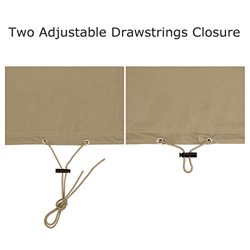 Sunpatio Outdoor Daybed Cover 88 Inch, Heavy Duty Waterproof Patio Furniture Sofa Cover With Taped Seam, Fadestop Material, All Weather Protection, Taupe #TOP5