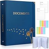 XKDOUS Aesthetic Document Organizer with 9 Pockets, 3 Ring Accordion Binder Folio Folders for Important Papers, A4 Letter Size Expanding File Storage Holder for Home, Office