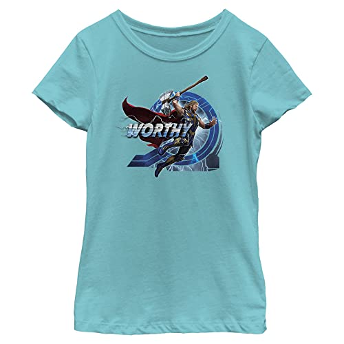 T-shirt Marvel Thor Love and Thunder bleu tahiti pour fille ado XL