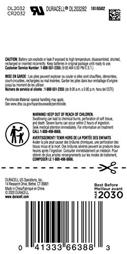 Procter & Gamble Durdl2032B2Pk Duracell Coin Cell General Purpose Battery #TOP1
