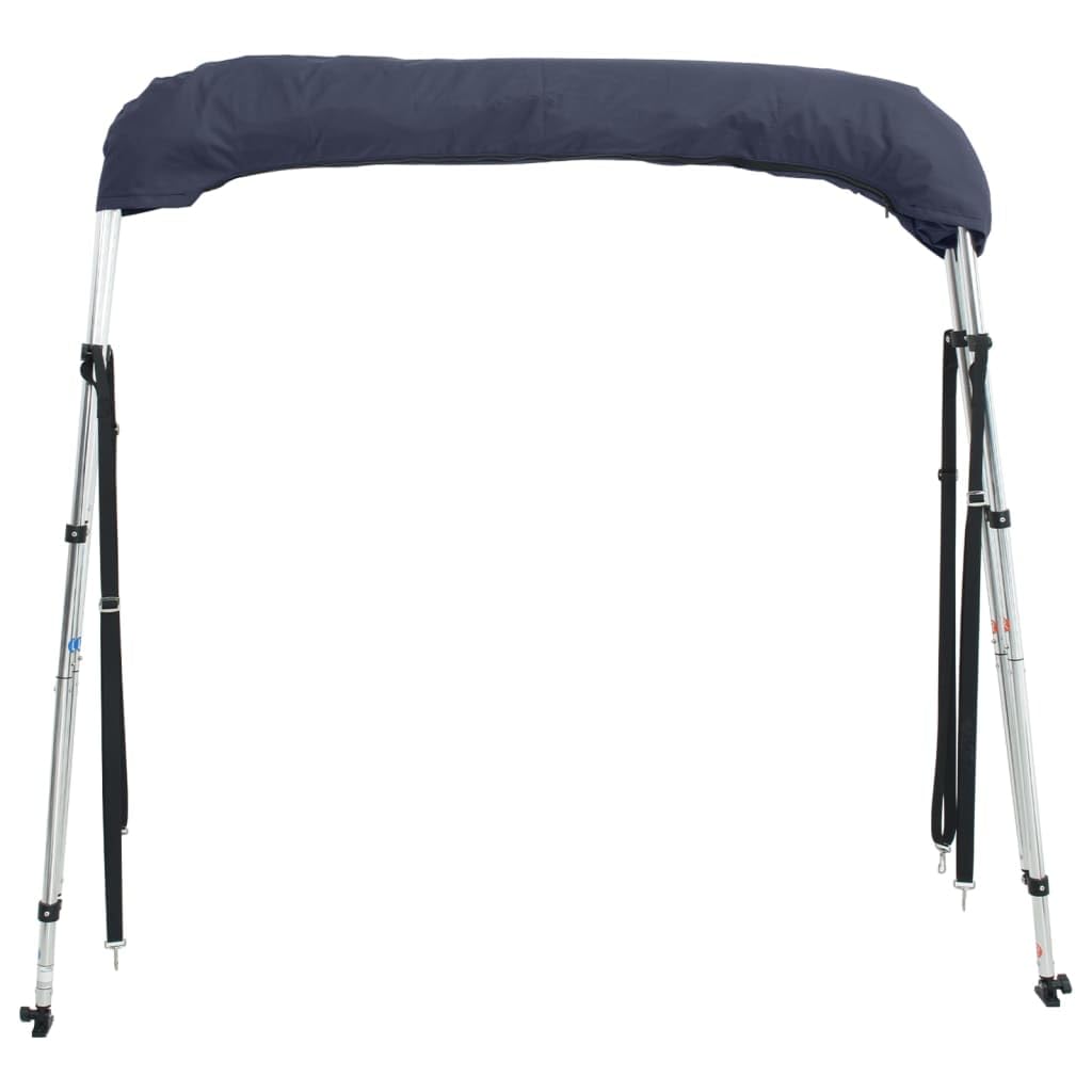 Top bimini a 3 fogli con pannelli laterali, 183 x (185-198) x 137 cm, blu, resistente ai raggi UV, impermeabile, per barche, custodia inclusa