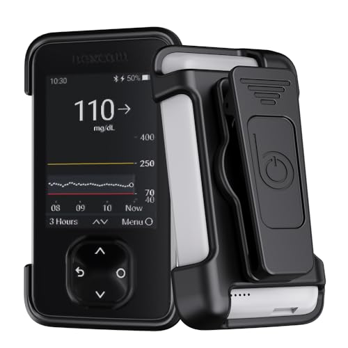 BELTRON Case with Rotating Belt Clip for Dexcom G7 Receiver (Strong & Durable Rotating Holster Case Designed to Protect Dexcom G7 Receiver/Display Device) - Black