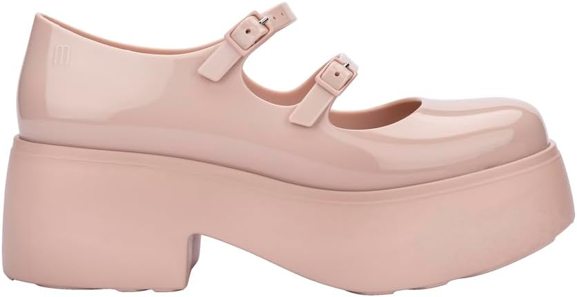 Melissa Farah Platform Shoes for Women, Jelly Closed Toe with Buckle