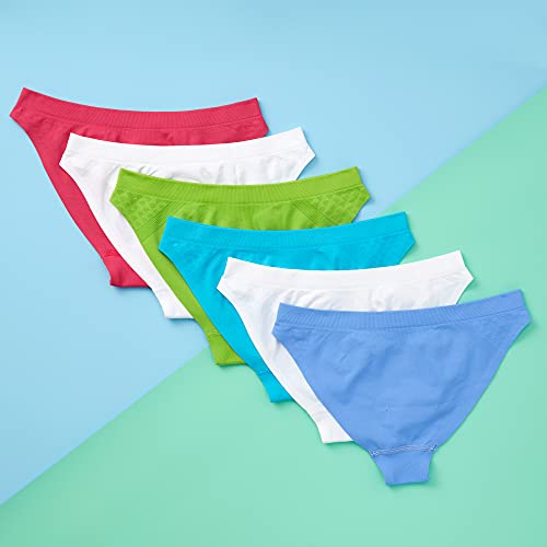 Yellowberry New Girls' 6pk, Fuller Coverage Seamless Underwear with Bonded, No-Show Seam3