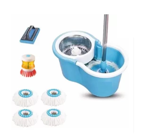 M.K & SONS Easy Spin Steel Floor Mop 360 Degre Bucket Mop with 4 Refills and 2 Accessories Combo (B0D8P9K4HM) Amazon Price History, Amazon Price Tracker