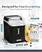 Aeitto Nugget Ice Maker Countertop, 42lbs/24H Ice Machine with 1.5L Water Tank, Rapid Ice Release in 6 Mins, Self-Cleaning Pebble Ice Maker with Basket and Scoop for Home Office RV and Party, Black
