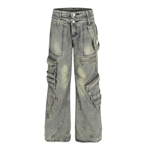 Men's Jeans American High-Street Multi-Pocket Workwear Casual Commute Daily Pants - Main Image