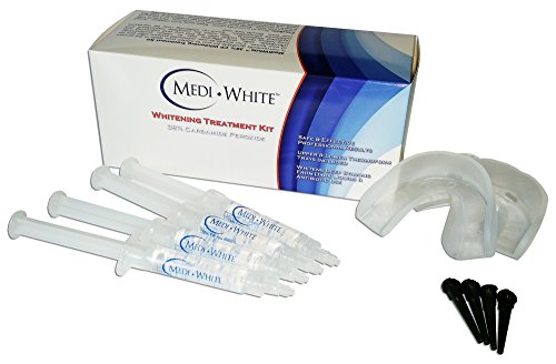 MediWhite 22% Carbamide Peroxide Introductory Teeth Whitening Kit (4 Syringes), the professional DIY