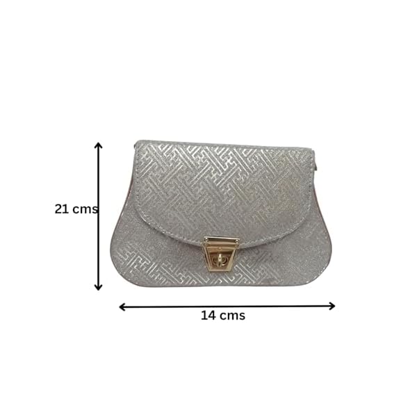 Sparkling Fancy Clutches, Evening Bridal Wedding Party Clutch Purse for Women | Glittering Sling Bag for Ladies | Sandal color - Image 4