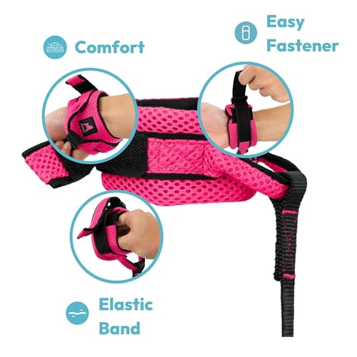 Image of Gooby Soft Mesh Wristband Surfer Leash, Turquoise, 6 FT | Hands-free wristband; Breathable padded mesh; 6 ft; Adjustable hook-and-loop fastener; Match your harness