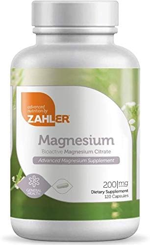 ZAHLER Magnesium Citrate, All Natural Supplement with Maximum Absorption, Helps Maintain Normal Muscle and Nerve Function, 120 Capsules