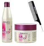 Salerm HI REPAIR Shampoo & Mask Conditioner DUO SET, High Repair Damaged Hair for Strong, Full Bodie