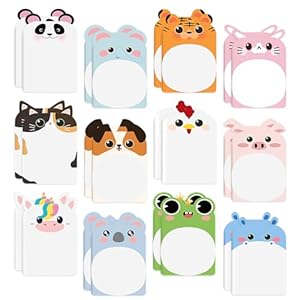 Yoosso 24 Pack Mini Notebooks Animal Designs For Birthday Party Bags, 5.5 X3.5inch Pocket Notebook School Leavers Gifts A6 Notepad Party Bag Fillers for Student