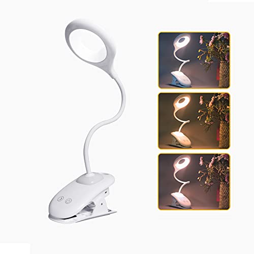 Rechargeable Desk Lamp, Clip On Reading Light With Small Night Light, 3 Light Temperture, Adjustable Brightness Levels, Perfect Table Lamp Book Light For Reading, Bedside, Home Office, Kids, Adults #TOP13