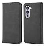 【Hamany】 対応 arrows Alpha ケース 手帳型 F-51F スマホケース カード収納 内蔵マグネット アローズAlpha 携帯ケース 耐衝撃 耐久性 耐摩擦 スタンド機能 レザー アローズf51f カバー - 紳士黒