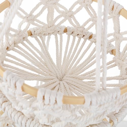 UPKOCH Makramee Blumenampel Hänger Boho Wandbehang Aufbewahrungskorb Geflochtener Korb Blumenkorb Baumwollseil Hängender Blumentopf Obstkorb Wand Vase für Landhaus Deko Böhmische Wanddeko - 8