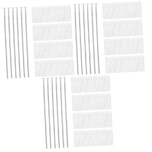 Gogogmee 3sets Jewelry Making Head Pins Beading Pins for DIY Projects Metal Bead Set 400pcs*3