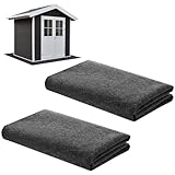 LDHHYH 2 Pack 6 x 4 FT Outdoor Storage Shed Floor Mat, Waterproof Garden Shed Flooring Pad with Non-Slip Backing, Soft Patio Furniture Pad Shed Base Dustproof Carport Mat, Storage Shed Not Included