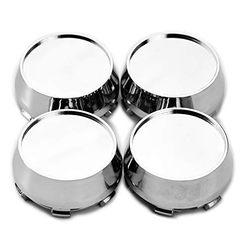 Rhinotuning Lot de 4 capuchons de moyeu universels argentés 60 mm 56 mm Cover