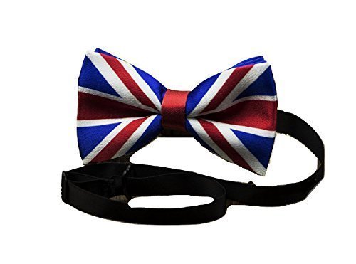 L&L® Adjustable Union Jack Flag Bow Tie Classic Tuxedo Party