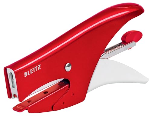 Leitz 5547 Wow Cucitrice In Metallo Con Corpo Ergonomico Rossa
