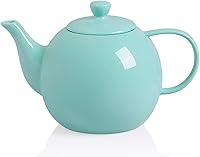 Vista 14 de Sweejar Tetera de porcelana con infusor de acero inoxidable extraíble, apto para microondas y lavavajillas, para té suelto, infusor de té para Negro