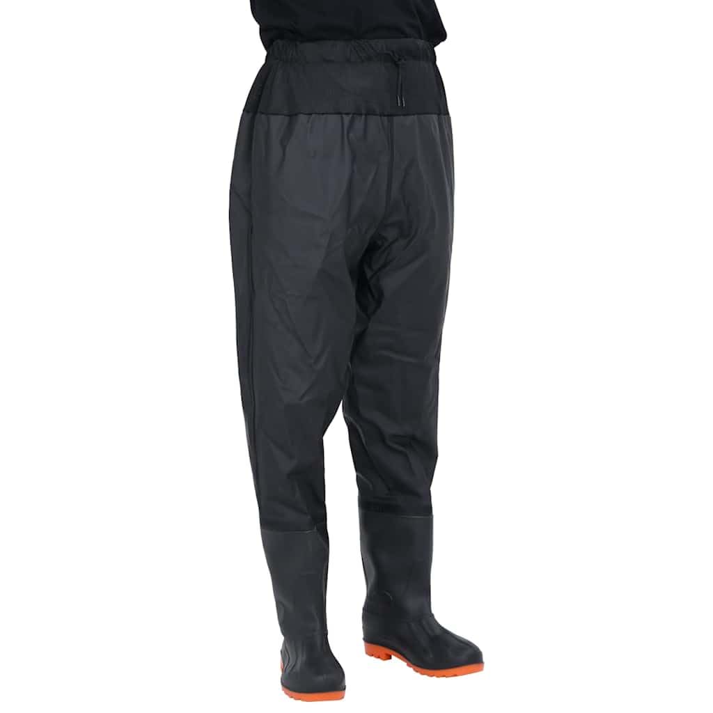 Hüftwathose mit Stiefeln Dunkelgrün Größe Wasserfeste Angelhose für Angeln, Jagen, Outdoor Arbeitsschutz, Teichreinigung und Landarbeit, langlebiges PVC-beschichtetes Polyester
