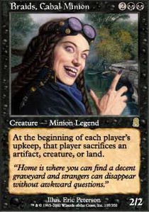 FOIL 陰謀団の先手ブレイズ/Braids, Cabal Minion ODY Magic: the Gathering - Braids, Cabal Minion - Odyssey - Foil