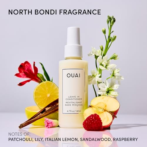 OUAI Leave In Conditioner & Heat Protectant Spray - Prime Hair for Style, Smooth Flyaways, Add Shine and Use as Detangling Spray - No Parabens, Sulfates or Phthalates (4.7 oz)