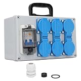 Socket 6P: 6 Position Boîte de distribution d'alimentation de style européen pour une alimentation plus flexible et pratique.