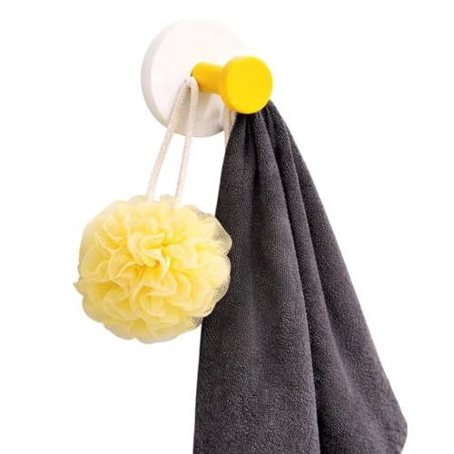 Image of 2 PCS Cup Hooks Adhesive Wall No Damage Extra Sticky Storage Hooks Holds Heavy Duty for Towel Shower Coat & Bathroom DoorWardrobe Door Hanger (Multicolor)