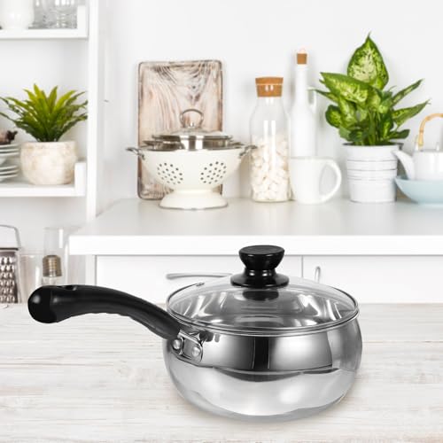Cacerola de acero inoxidable de 18cm MAGICLULU con asa para leche 7