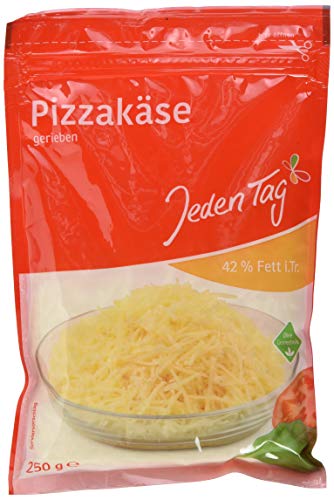 Jeden Tag Pizzakäse, Gerieben, 42% Fett, 250g